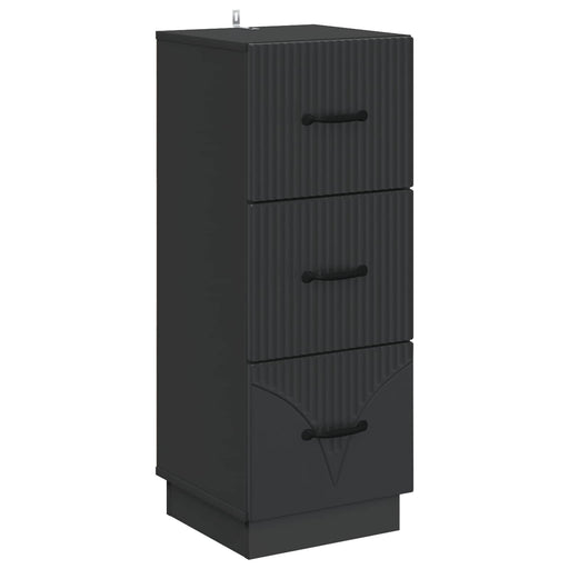 Dulap cu sertare Negru 33 x 34,5 x 87 cm Lemn prelucrat - WALTI WALTI