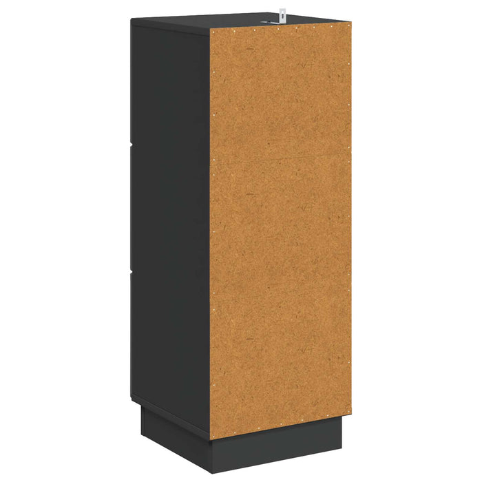 Dulap cu sertare Negru 33 x 34,5 x 87 cm Lemn prelucrat - WALTI WALTI