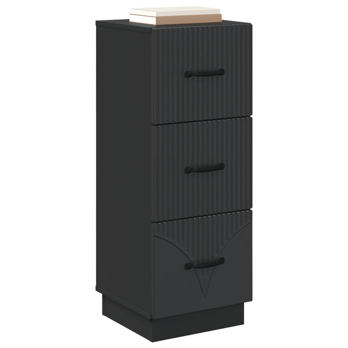 Dulap cu sertare Negru 33 x 34,5 x 87 cm Lemn prelucrat - WALTI WALTI