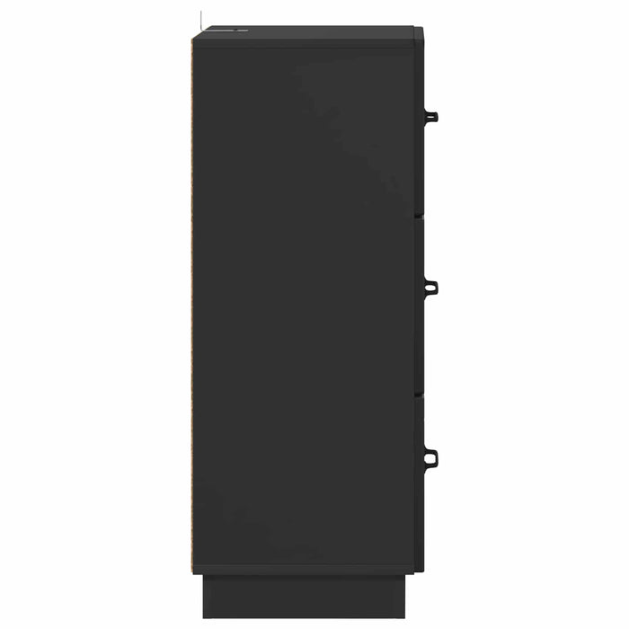 Dulap cu sertare Negru 33 x 34,5 x 87 cm Lemn prelucrat - WALTI WALTI