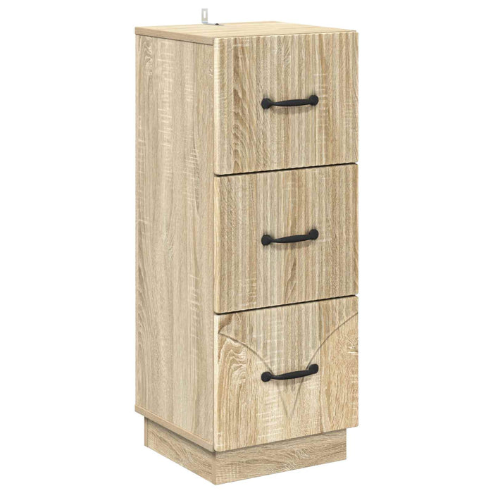 Dulap cu sertare Stejar Sonoma 33 x 34,5 x 87 cm Lemn prelucrat - WALTI WALTI