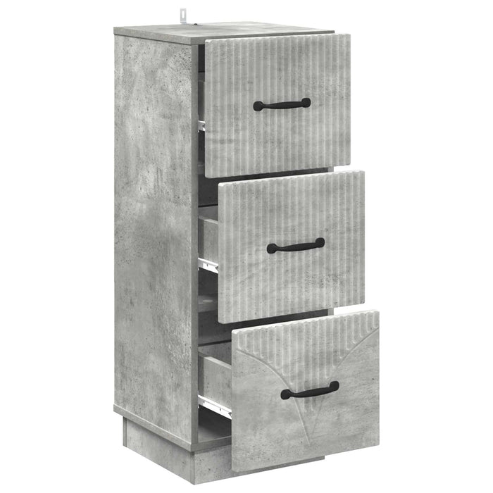 Dulap cu sertare Gri Beton 33 x 34,5 x 87 cm Lemn prelucrat - WALTI WALTI