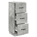 Dulap cu sertare Gri Beton 33 x 34,5 x 87 cm Lemn prelucrat - WALTI WALTI