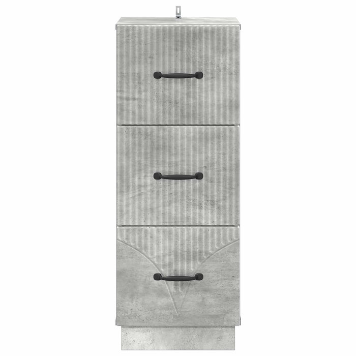 Dulap cu sertare Gri Beton 33 x 34,5 x 87 cm Lemn prelucrat - WALTI WALTI