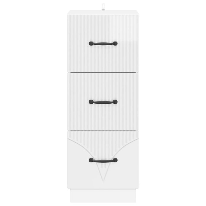Dulap cu sertare Alb foarte lucios 33 x 34,5 x 87 cm - WALTI WALTI