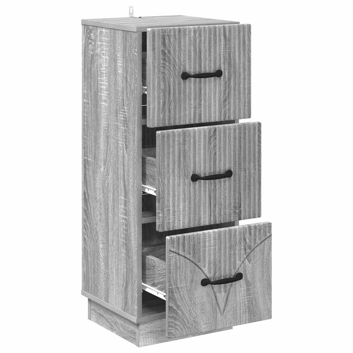 Dulap cu sertare Sonoma gri 33 x 34,5 x 87 cm Lemn prelucrat - WALTI WALTI