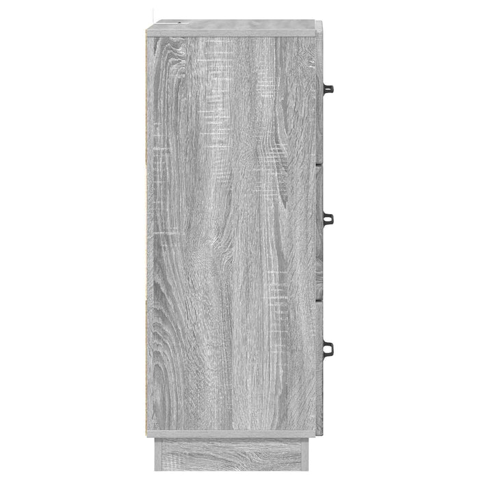 Dulap cu sertare Sonoma gri 33 x 34,5 x 87 cm Lemn prelucrat - WALTI WALTI