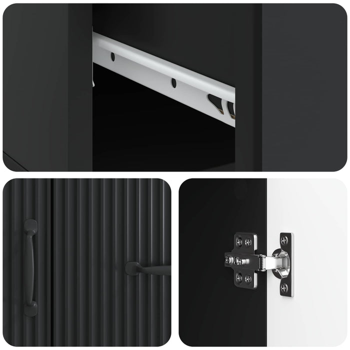 Bufet cu sertar Negru 66 x 34,5 x 87 cm Lemn prelucrat - WALTI WALTI