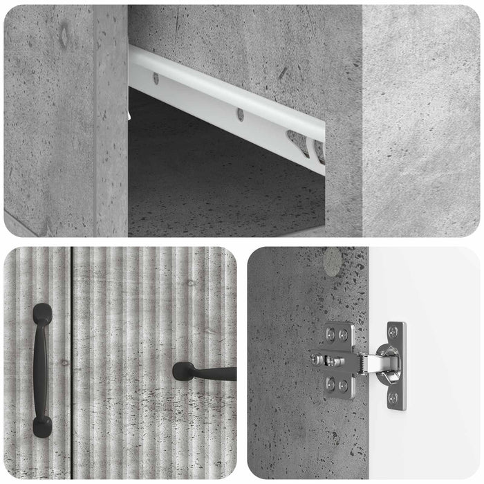 Bufet cu sertar Gri Beton 66 x 34,5 x 87 cm Lemn prelucrat - WALTI WALTI