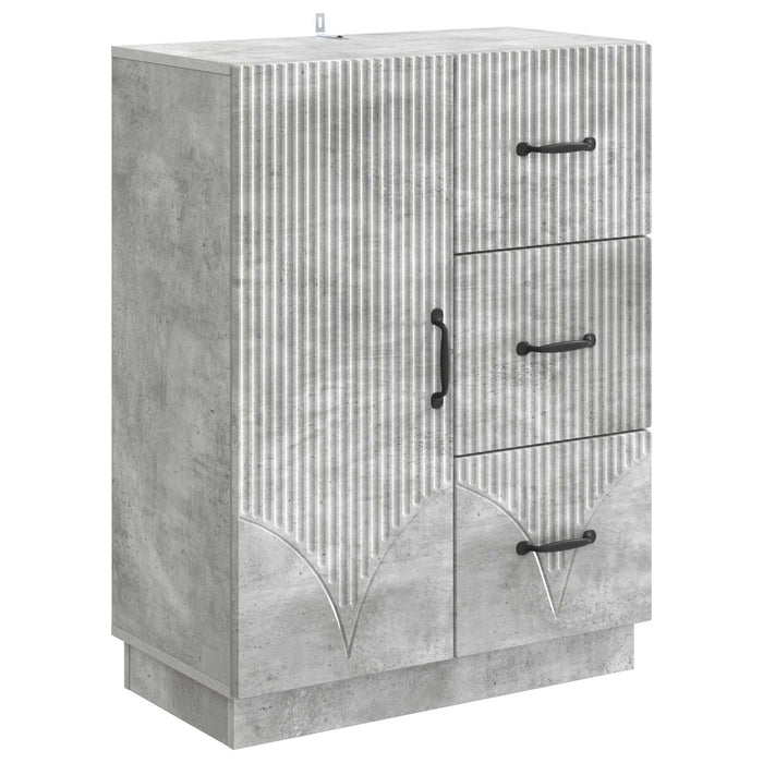 Bufet cu sertar Gri Beton 66 x 34,5 x 87 cm Lemn prelucrat - WALTI WALTI