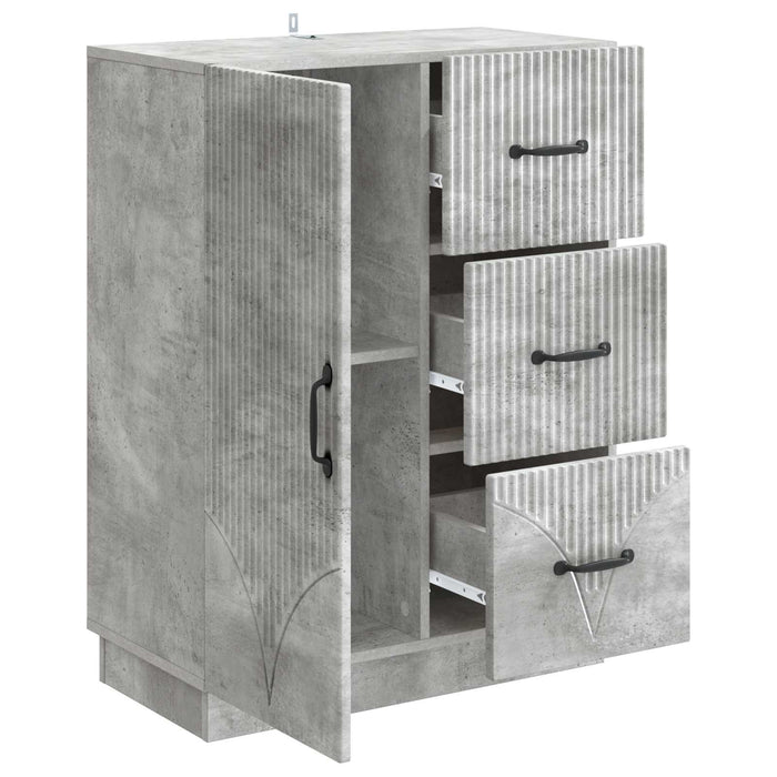 Bufet cu sertar Gri Beton 66 x 34,5 x 87 cm Lemn prelucrat - WALTI WALTI