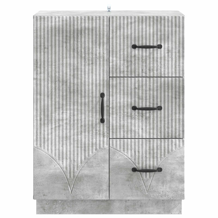 Bufet cu sertar Gri Beton 66 x 34,5 x 87 cm Lemn prelucrat - WALTI WALTI