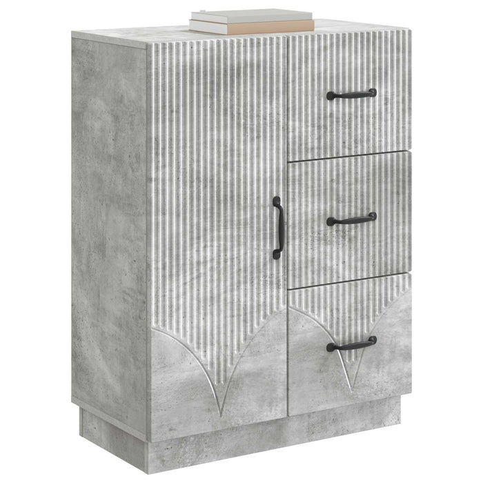 Bufet cu sertar Gri Beton 66 x 34,5 x 87 cm Lemn prelucrat - WALTI WALTI