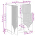 Bufet cu sertar Gri Beton 66 x 34,5 x 87 cm Lemn prelucrat - WALTI WALTI