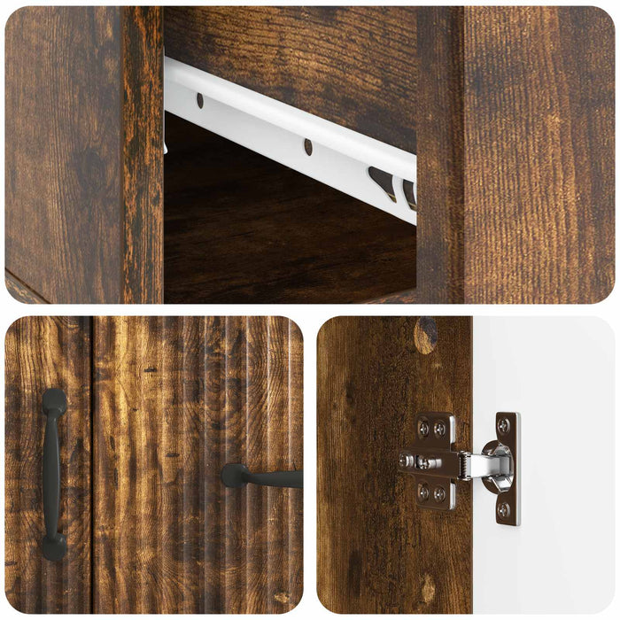 Bufet cu sertar Stejar fumuriu 66 x 34,5 x 87 cm Lemn prelucrat - WALTI WALTI