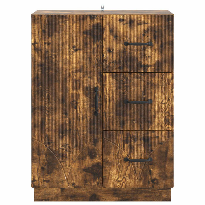 Bufet cu sertar Stejar fumuriu 66 x 34,5 x 87 cm Lemn prelucrat - WALTI WALTI