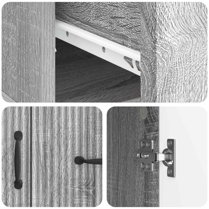 Bufet cu sertar Sonoma gri 66 x 34,5 x 87 cm Lemn prelucrat - WALTI WALTI