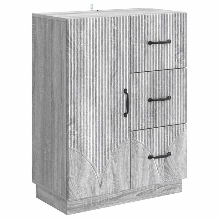 Bufet cu sertar Sonoma gri 66 x 34,5 x 87 cm Lemn prelucrat - WALTI WALTI