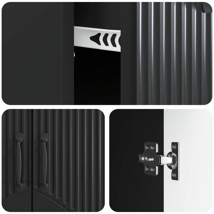 Bufet cu sertar Negru 66 x 34,5 x 87 cm Lemn prelucrat - WALTI WALTI