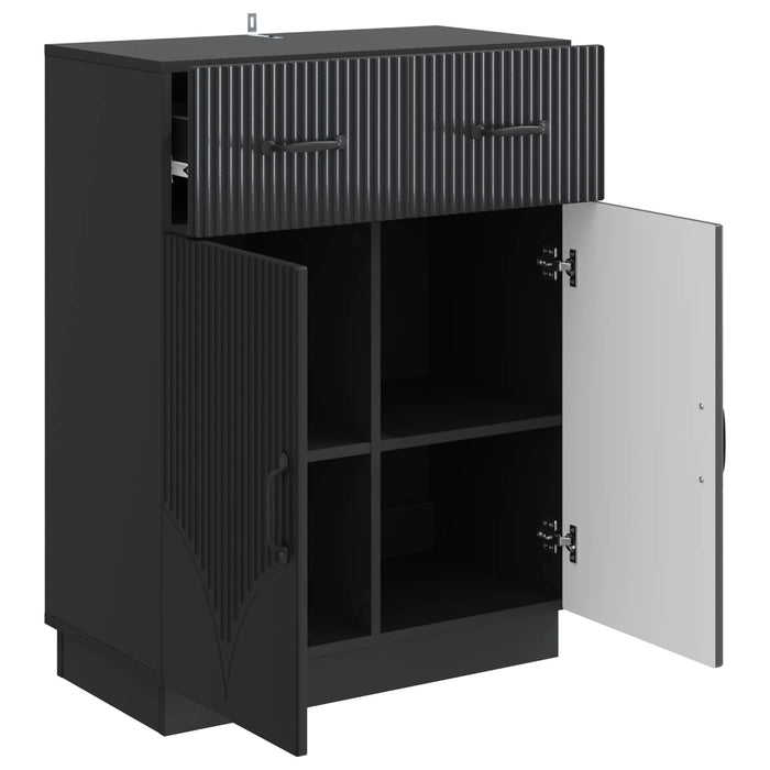 Bufet cu sertar Negru 66 x 34,5 x 87 cm Lemn prelucrat - WALTI WALTI