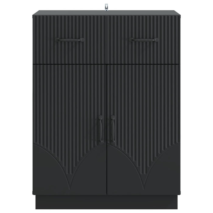 Bufet cu sertar Negru 66 x 34,5 x 87 cm Lemn prelucrat - WALTI WALTI