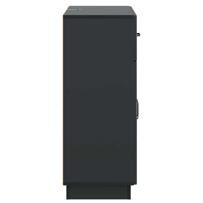 Bufet cu sertar Negru 66 x 34,5 x 87 cm Lemn prelucrat - WALTI WALTI