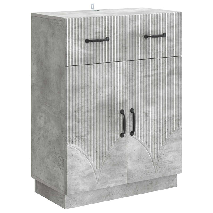 Bufet cu sertar Gri Beton 66 x 34,5 x 87 cm Lemn prelucrat - WALTI WALTI