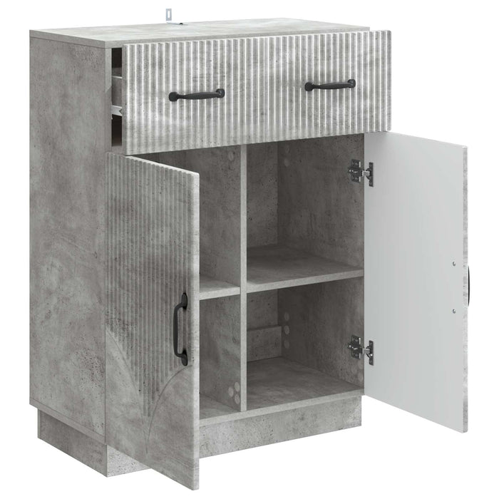 Bufet cu sertar Gri Beton 66 x 34,5 x 87 cm Lemn prelucrat - WALTI WALTI