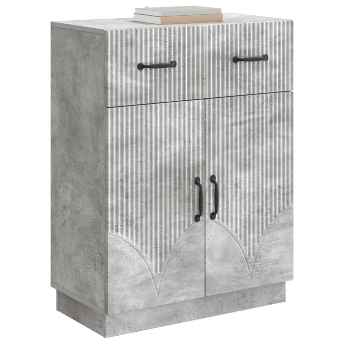Bufet cu sertar Gri Beton 66 x 34,5 x 87 cm Lemn prelucrat - WALTI WALTI