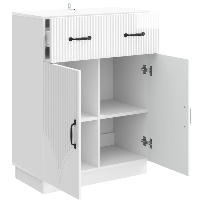 Bufet Alb foarte lucios 66 x 34,5 x 87 cm Lemn prelucrat - WALTI WALTI
