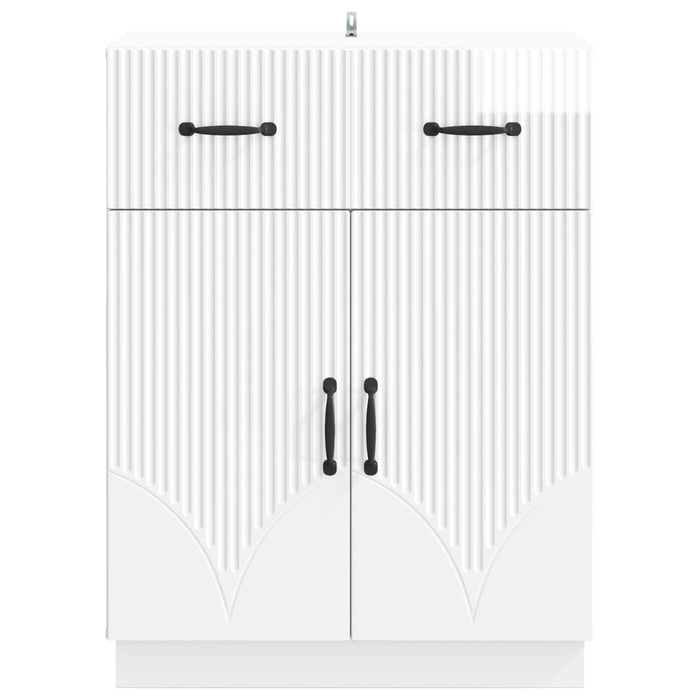 Bufet Alb foarte lucios 66 x 34,5 x 87 cm Lemn prelucrat - WALTI WALTI