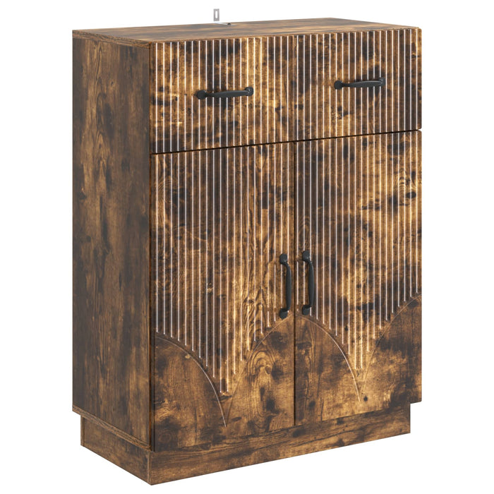 Bufet cu sertar Stejar fumuriu 66 x 34,5 x 87 cm Lemn prelucrat - WALTI WALTI