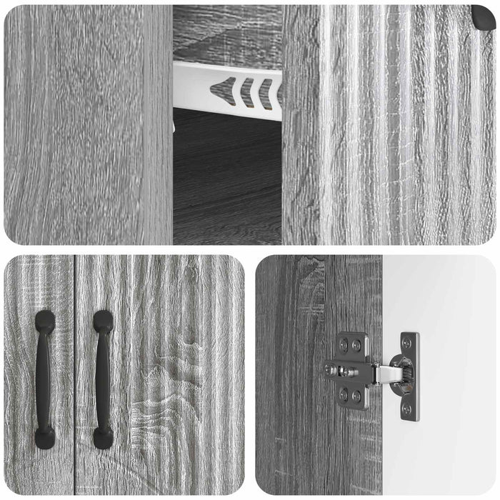 Bufet cu sertar Sonoma gri 66 x 34,5 x 87 cm Lemn prelucrat - WALTI WALTI