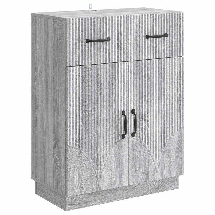 Bufet cu sertar Sonoma gri 66 x 34,5 x 87 cm Lemn prelucrat - WALTI WALTI