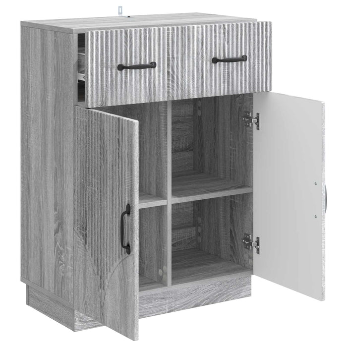Bufet cu sertar Sonoma gri 66 x 34,5 x 87 cm Lemn prelucrat - WALTI WALTI