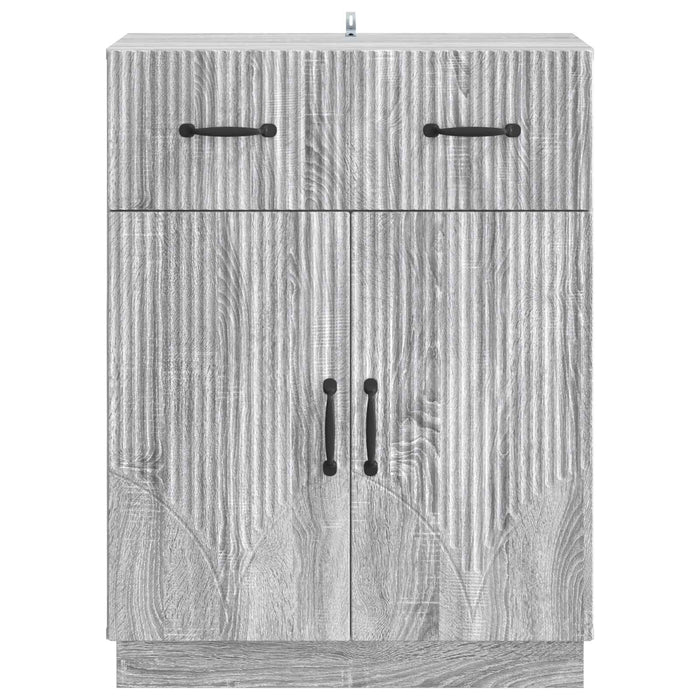 Bufet cu sertar Sonoma gri 66 x 34,5 x 87 cm Lemn prelucrat - WALTI WALTI