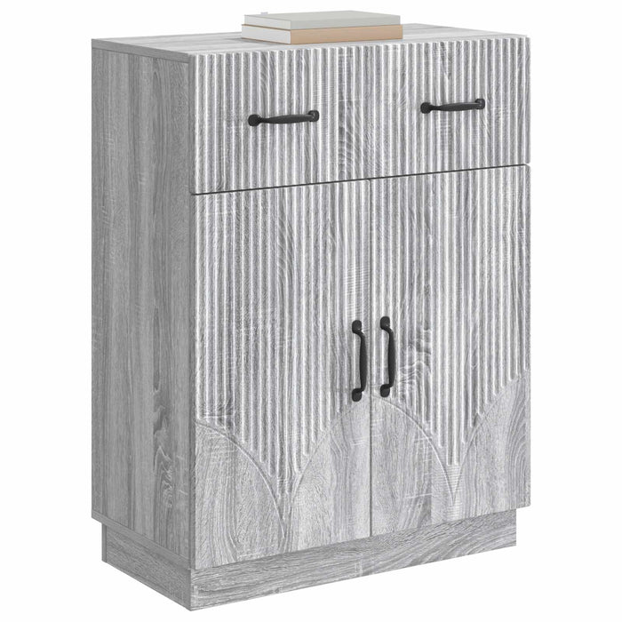 Bufet cu sertar Sonoma gri 66 x 34,5 x 87 cm Lemn prelucrat - WALTI WALTI