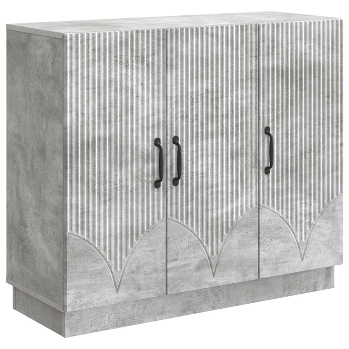 Bufet Gri Beton 89 x 34,5 x 77 cm Lemn prelucrat - WALTI WALTI
