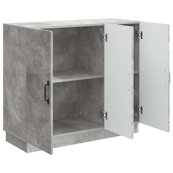 Bufet Gri Beton 89 x 34,5 x 77 cm Lemn prelucrat - WALTI WALTI