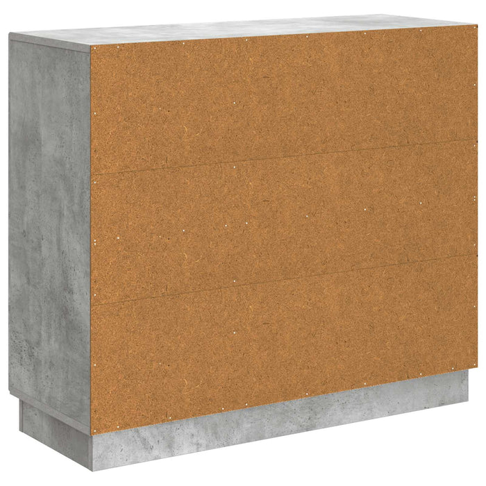 Bufet Gri Beton 89 x 34,5 x 77 cm Lemn prelucrat - WALTI WALTI