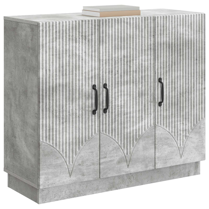 Bufet Gri Beton 89 x 34,5 x 77 cm Lemn prelucrat - WALTI WALTI