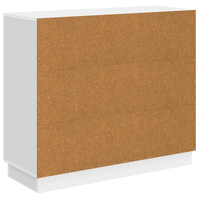 Bufet Alb foarte lucios 89 x 34,5 x 77 cm Lemn prelucrat - WALTI WALTI