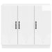 Bufet Alb foarte lucios 89 x 34,5 x 77 cm Lemn prelucrat - WALTI WALTI