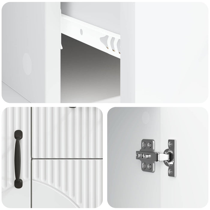 Bufet cu sertar Alb 89 x 34,5 x 57 cm Lemn prelucrat - WALTI WALTI