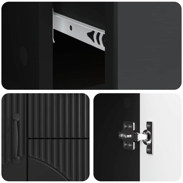 Bufet cu sertar Negru 89 x 34,5 x 57 cm Lemn prelucrat - WALTI WALTI