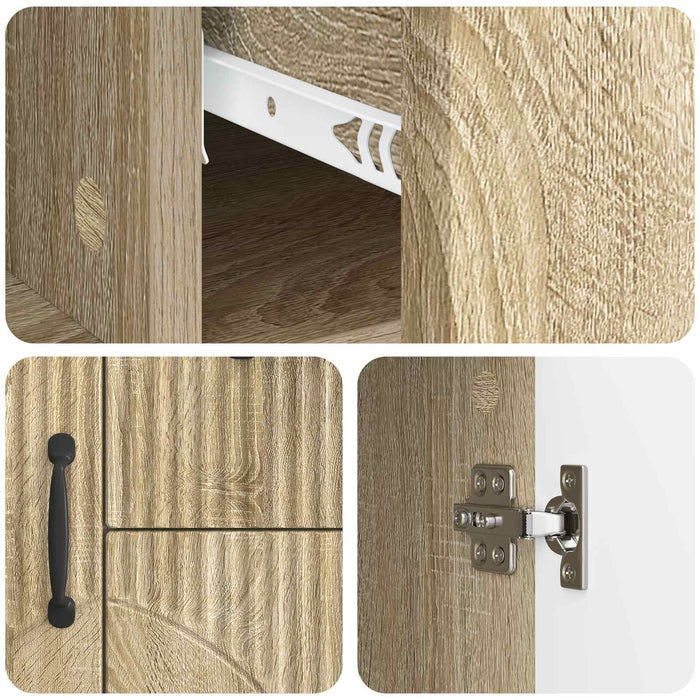 Bufet cu sertar Stejar Sonoma 89 x 34,5 x 57 cm Lemn prelucrat - WALTI WALTI