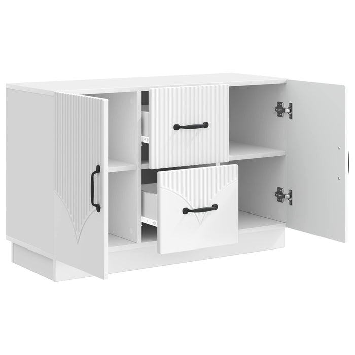 Bufet Alb foarte lucios 89 x 34,5 x 57 cm Lemn prelucrat - WALTI WALTI