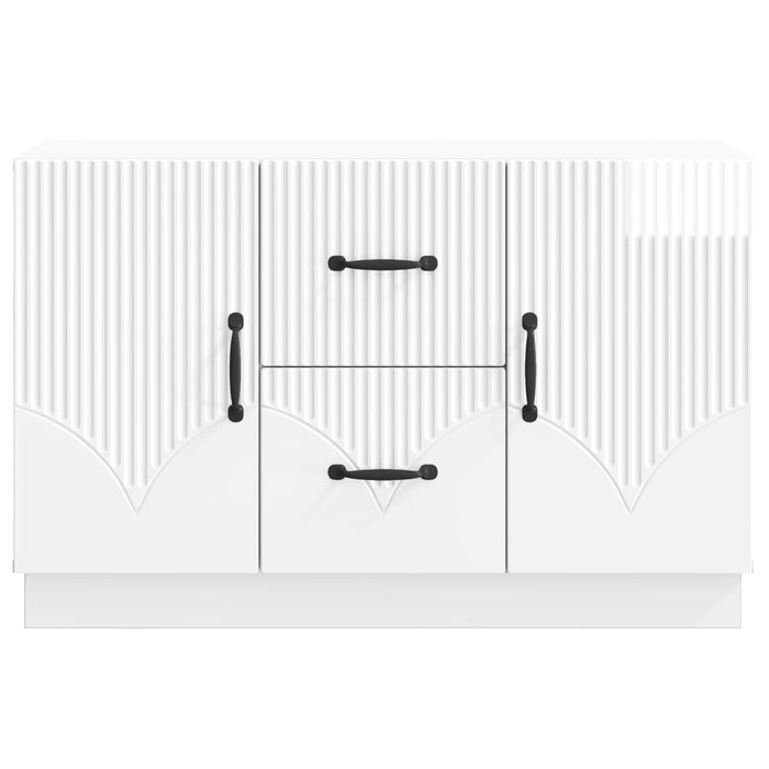 Bufet Alb foarte lucios 89 x 34,5 x 57 cm Lemn prelucrat - WALTI WALTI