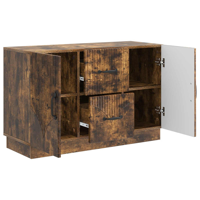 Bufet cu sertar Stejar fumuriu 89 x 34,5 x 57 cm Lemn prelucrat - WALTI WALTI