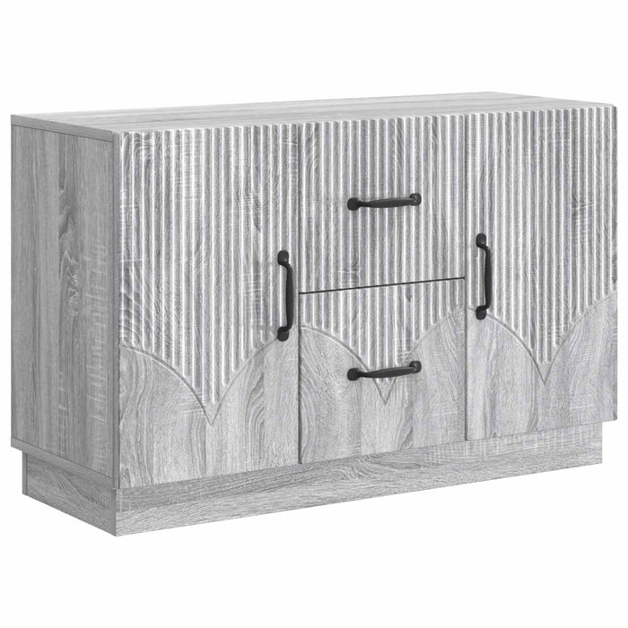 Bufet cu sertar Sonoma gri 89 x 34,5 x 57 cm Lemn prelucrat - WALTI WALTI